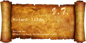 Volent Tilda névjegykártya